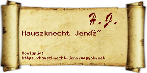 Hauszknecht Jenő névjegykártya
